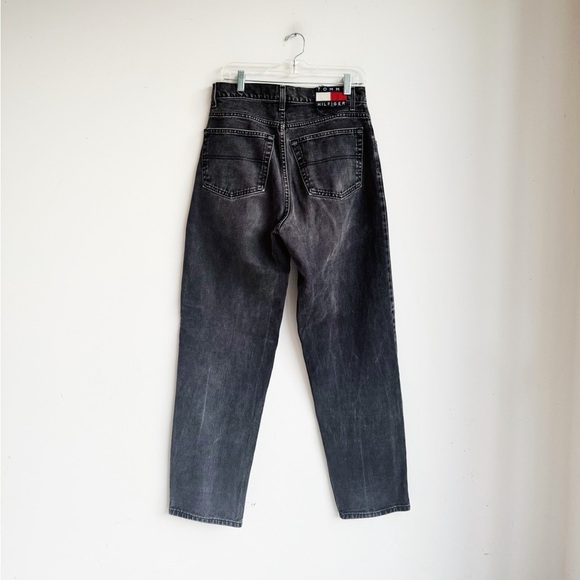 VINTAGE TOMMY JEANS Black Rigid Cotton Denim – Size 32 - Picture 6 of 7